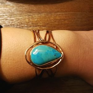Copper Turquoise Cuff Bracelet